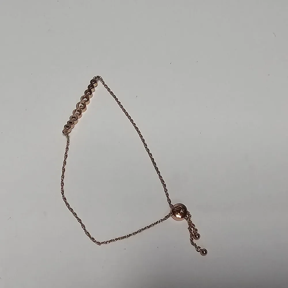 Kate Spade Full Circle Round Bezels Bolo Slider Bracelet Rose Gold Adjustable - Picture 6 of 10